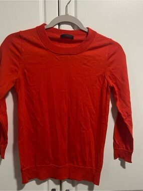 J.Crew Sweater Orange Merino Wool Knit Crew Neck XX Small